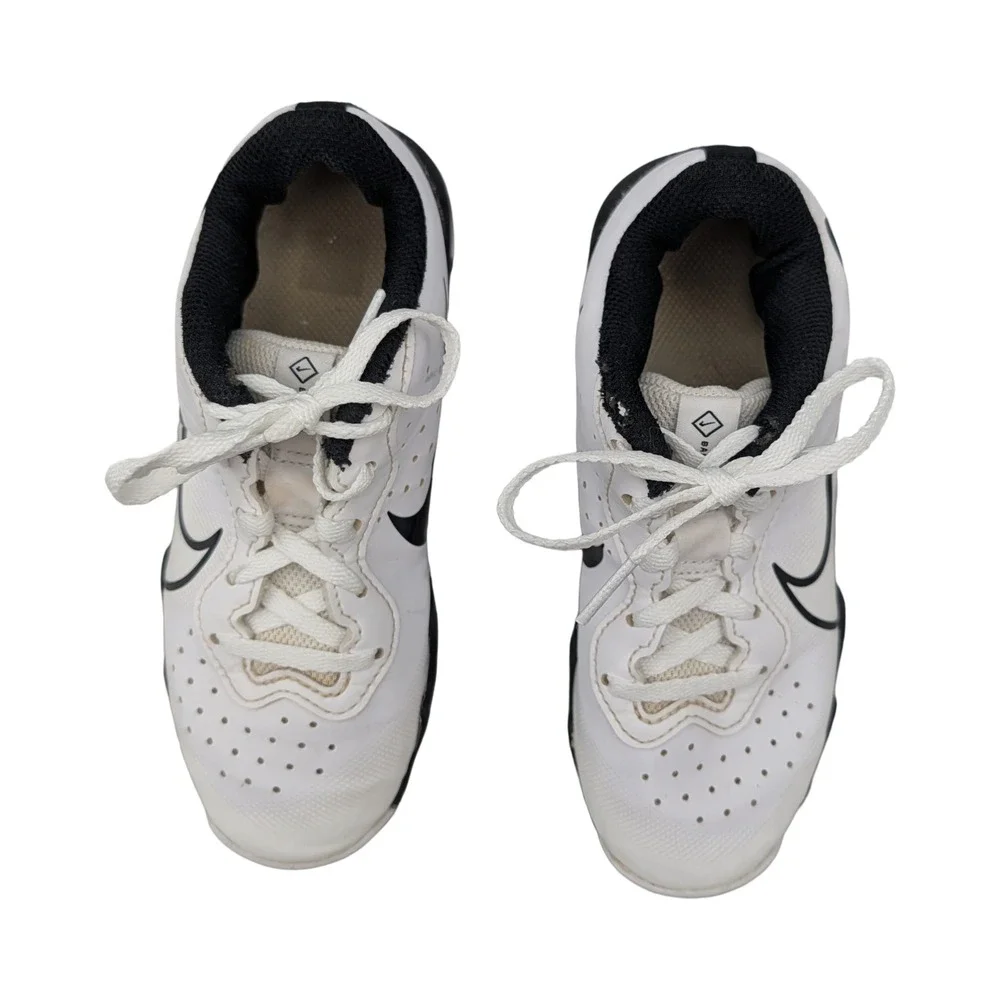 Nike Alpha Huarache‎ Fastpitch Baseball Cleats White Black DJ6525-101 Size 13C